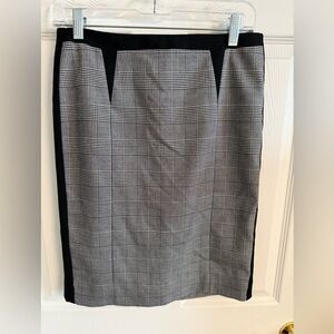 The Limited Black and Gray Checkered Pencil Skirt